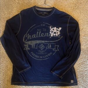 Navy Blue Long Sleeve Shirt